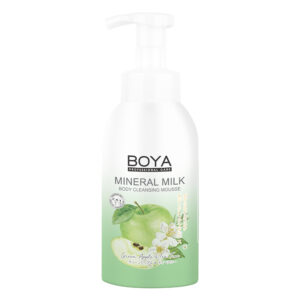 BOYA MINERAL MILK BODY CLEANSING MOUSSE - GREEN APPLE & TEA TREE 500ML غسول حليبي للجسم