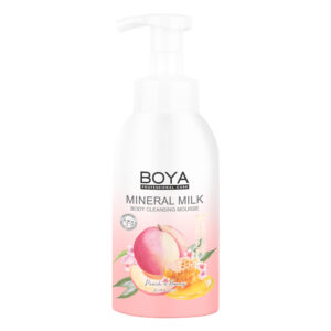 BOYA MINERAL MILK BODY CLEANSING MOUSSE - PEACH & HONEY 500ML غسول حليبي للجسم
