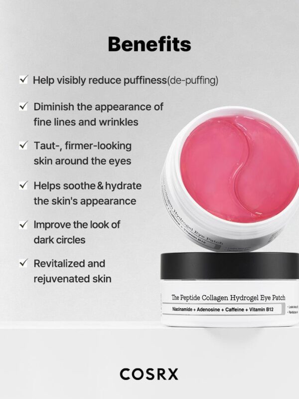 COSRX The Peptide Collagen Hydrogel Eye Patch رقعة العين من هيدروجيل الكولاجين الببتيد - Image 5