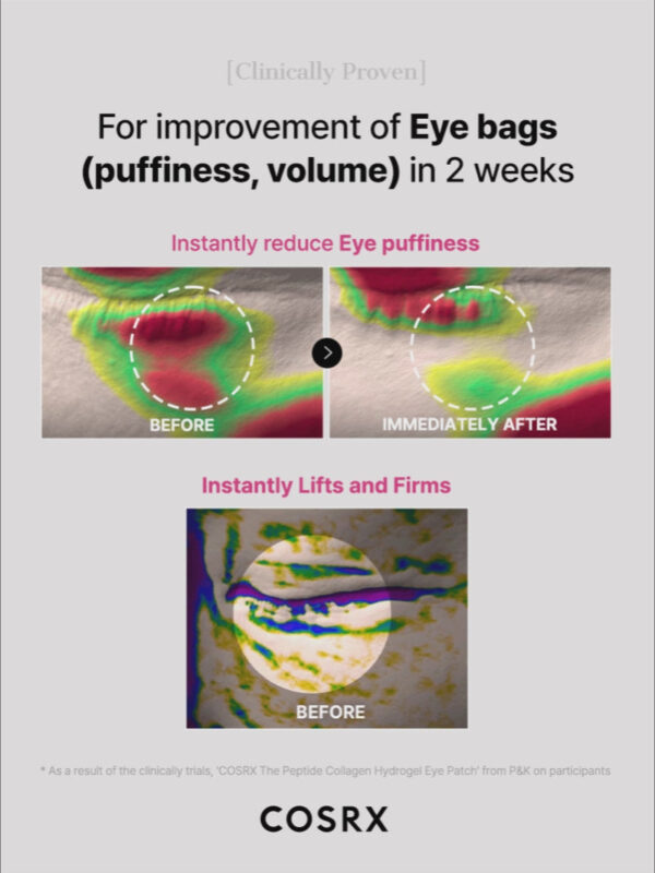 COSRX The Peptide Collagen Hydrogel Eye Patch رقعة العين من هيدروجيل الكولاجين الببتيد - Image 7