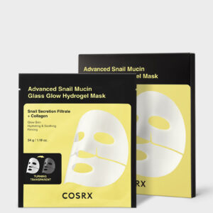 COSRX Advanced Snail Mucin Glass Glow Hydrogel Mask_3ea  قناع هيدروجيل متطور