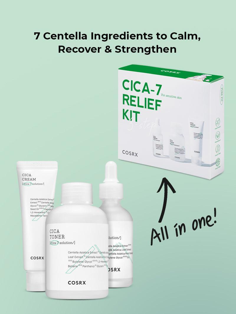 COSRX CICA-7 RELIEF KIT- 3 step مجموعة إغاثة بثلاث خطوات - Image 2