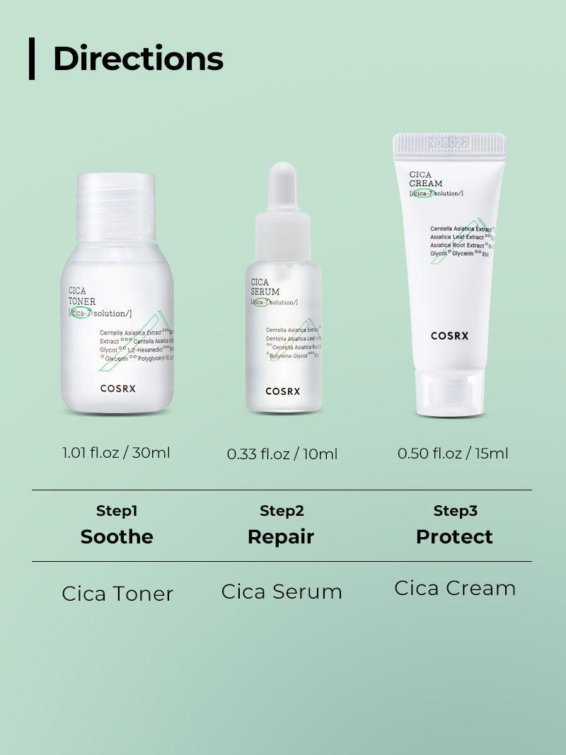 COSRX CICA-7 RELIEF KIT- 3 step مجموعة إغاثة بثلاث خطوات - Image 6