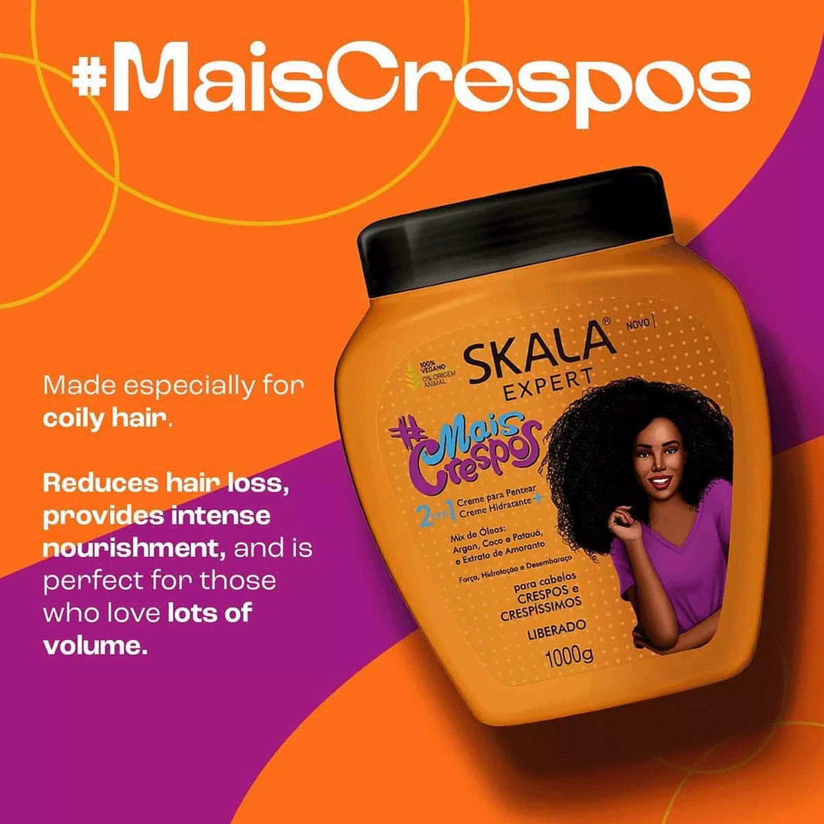 SKALA More Curls 2 in 1 Treatment Cream كريم سكالا مور كيرلز 2 في 1 لعلاج الشعر المجعد - Image 2