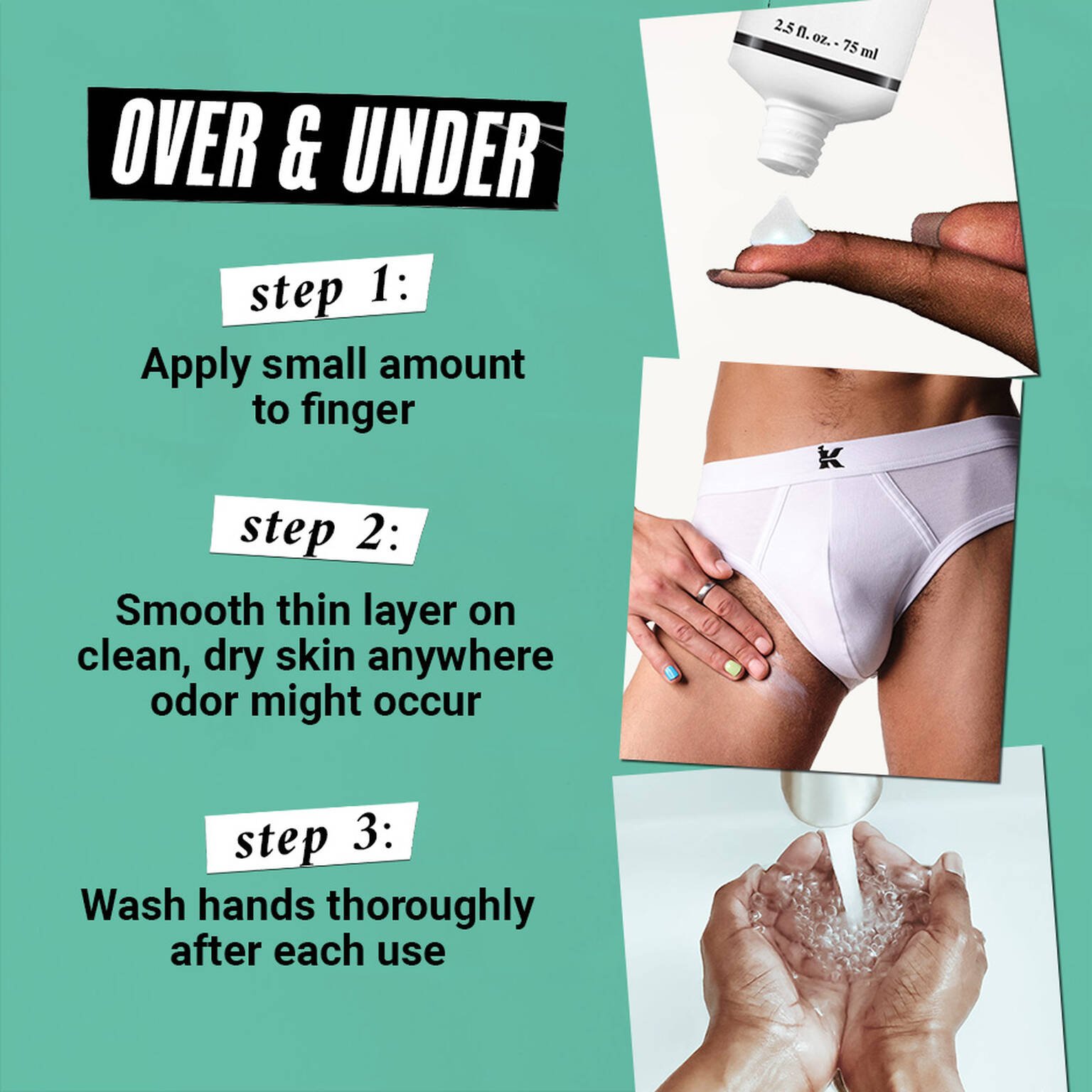 KIEHL’S Over & Under Cream-To-Powder Deodorant مزيل العرق الشامل كريمي إلى البودرة - Image 3