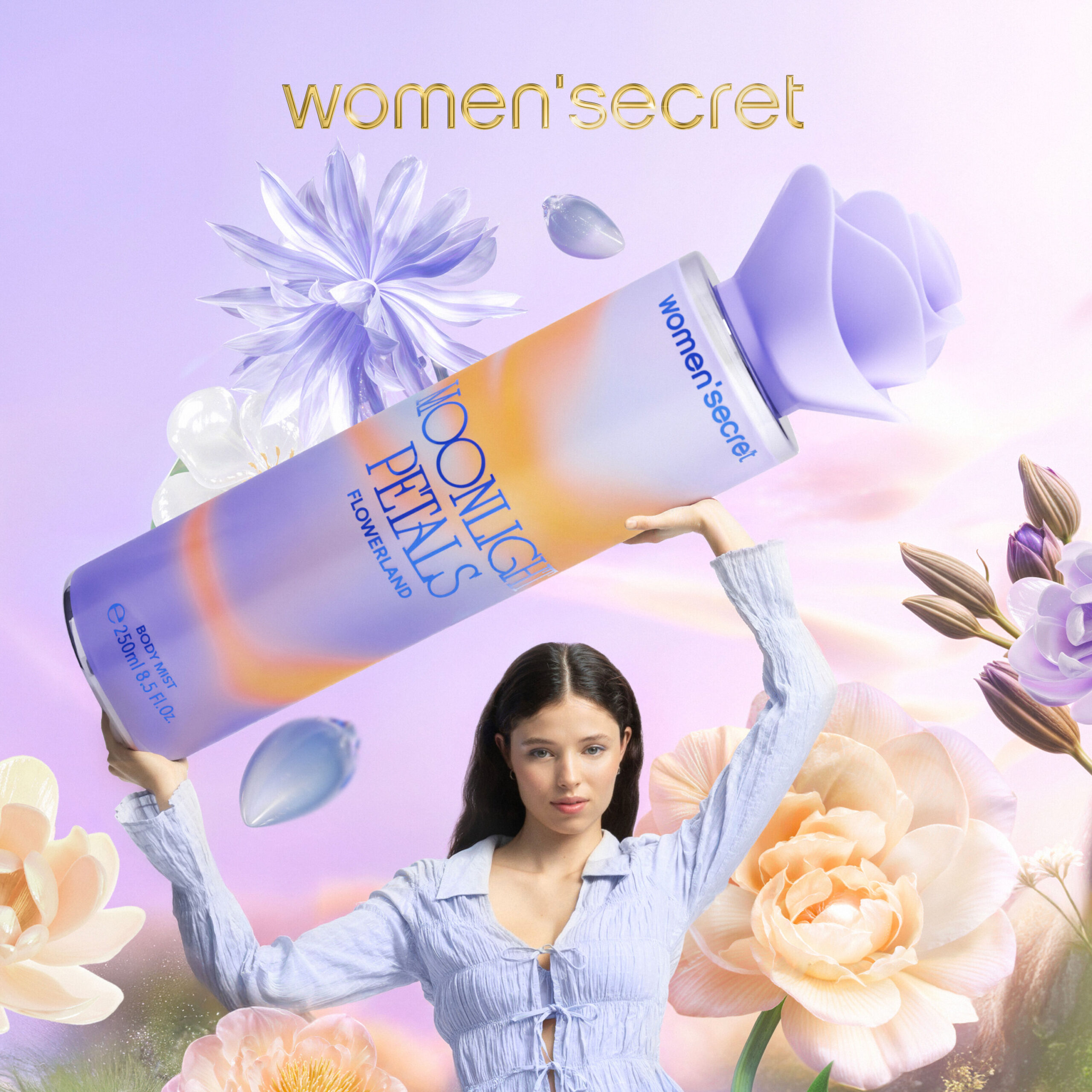 Women' Secret MOONLIGHT PETALS BODY MIST 250ml مست معطر للجسم - Image 2
