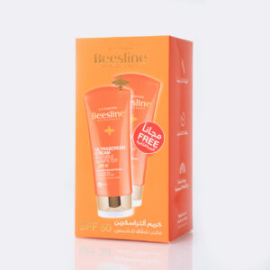 BEESLINE ULTRASCREEN CREAM INVISIBLE SUNFILTER SPF 50+ - 2X60ML بيزلين كريم واقي شمسي بدون لون مع عامل حماية 50- قطعتين