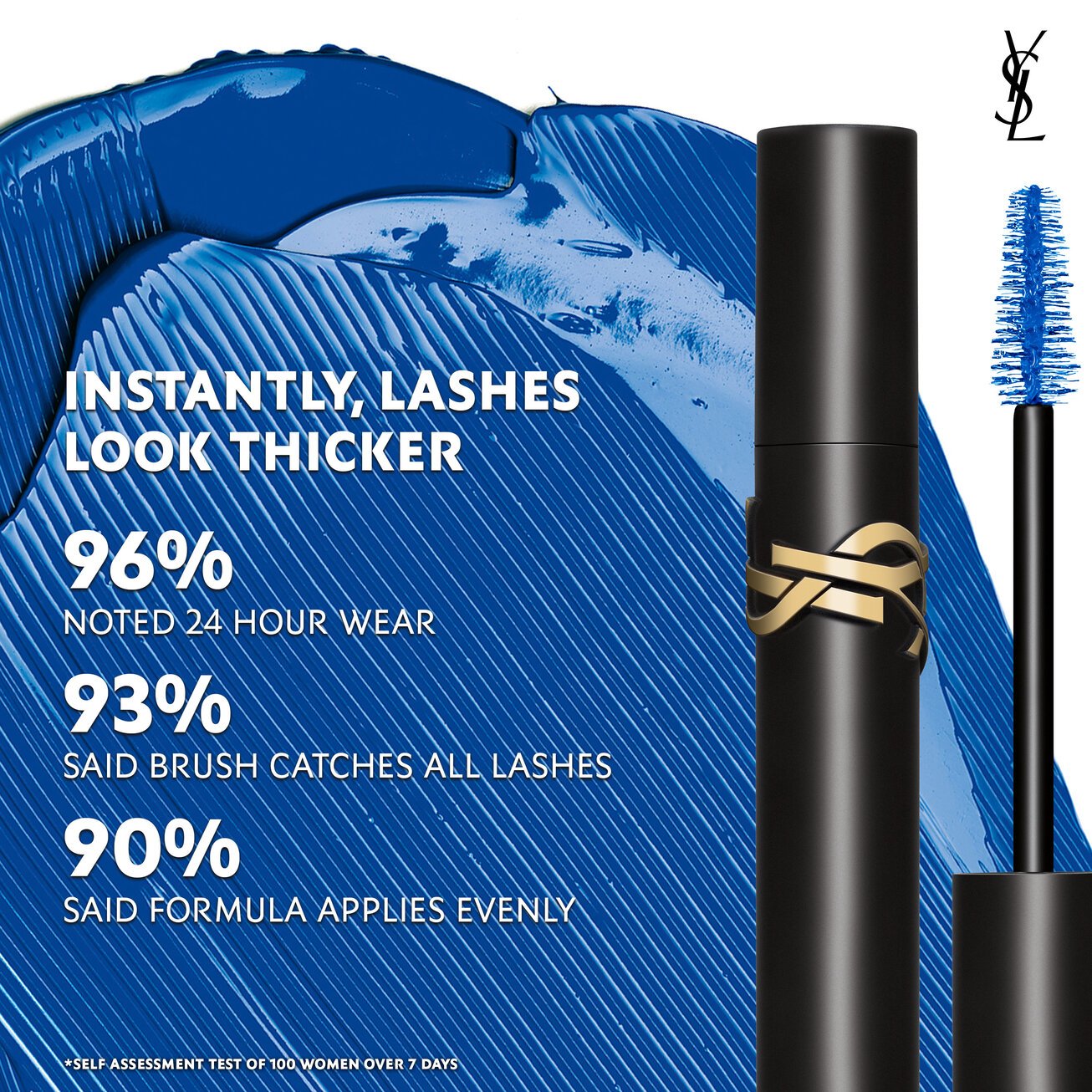 YVES SAINT LAURENT LASH CLASH EXTREME VOLUME MASCARA 4 electric blue واي اس ال ماسكارا زرقاء - Image 4