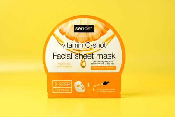Sence Vitamin C-shot Face Sheet Mask سنس ماسك للبشرة - Image 2