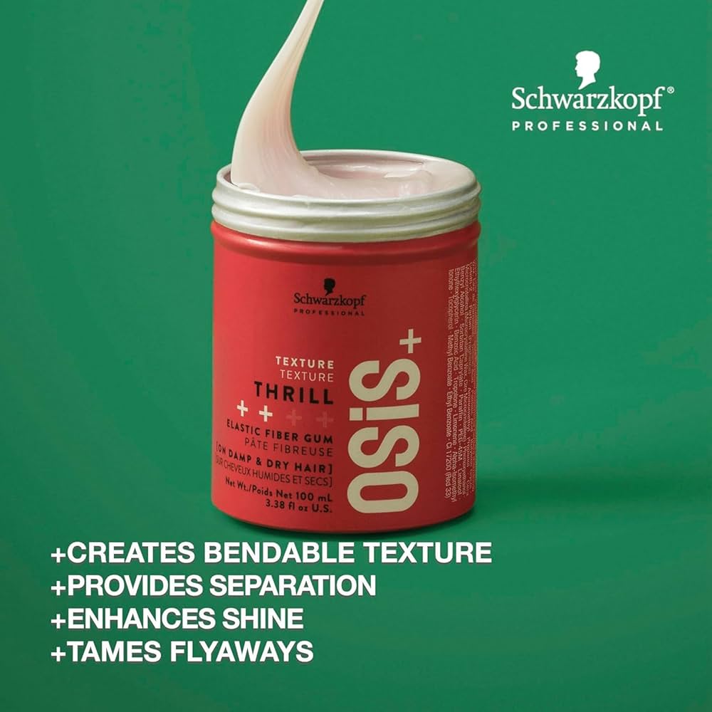 schwarzkopf OSiS+ Thrill Fibre Gum - Medium Hold Flexible Style Control with Natural Shine صمغ الألياف جل بثبات متوسط - Image 2