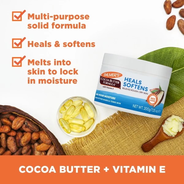 Palmer’s COCOA BUTTER FORMULA PRODUCTS Original Solid Jar تركيبة متعددة الاغراض بزبدة الكاكاو + فيتامين هـ - Image 2