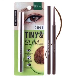 BABY BRIGHT 2 IN 1 TINY & SLIM LINER 02 INTENSE BROWN بيبي برايت محدد العيون الدقيق البني