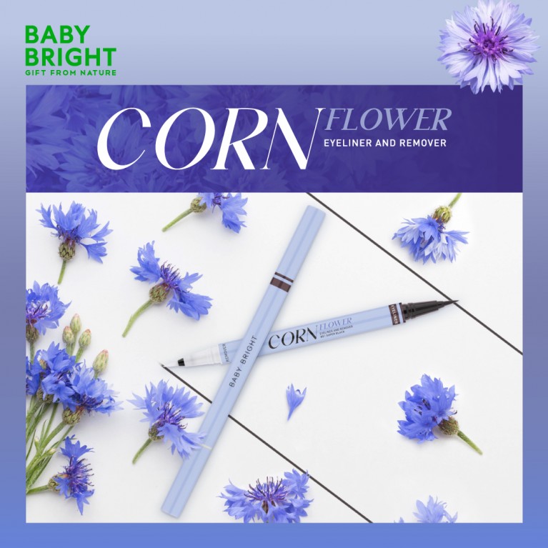 BABY BRIGHT CORNFLOWER EYELINER & REMOVER 01 SUPER BLACK بيبي برايت محدد عيون بطرفين - Image 4