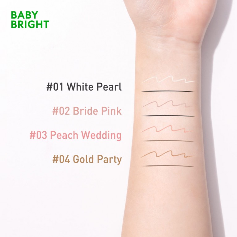 BABY BRIGHT ROSY ROSE EYELINER AND EYE LIGHTER 03 PEACH WEDDING كحل عيون وملمع بيبي برايت - Image 4