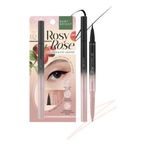 BABY BRIGHT ROSY ROSE EYELINER AND EYE LIGHTER 02 BRIDE PINK كحل عيون وملمع بيبي برايت