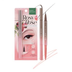 BABY BRIGHT ROSY ROSE EYELINER AND EYE LIGHTER 03 PEACH WEDDING كحل عيون وملمع بيبي برايت