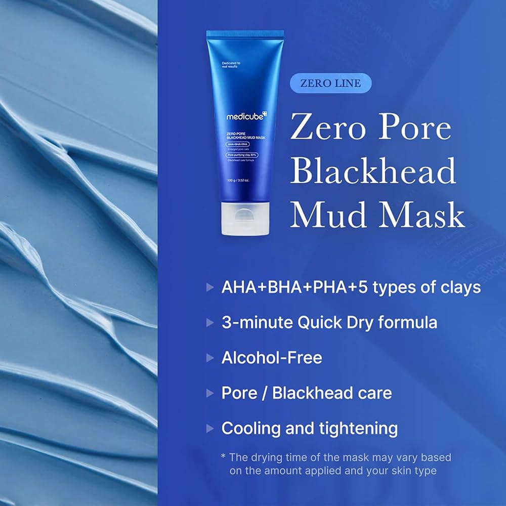 Medicube Zero Pore Blackhead Mud Cleansing Face Mask 100g ماسك طيني منظف للبشرة - Image 2
