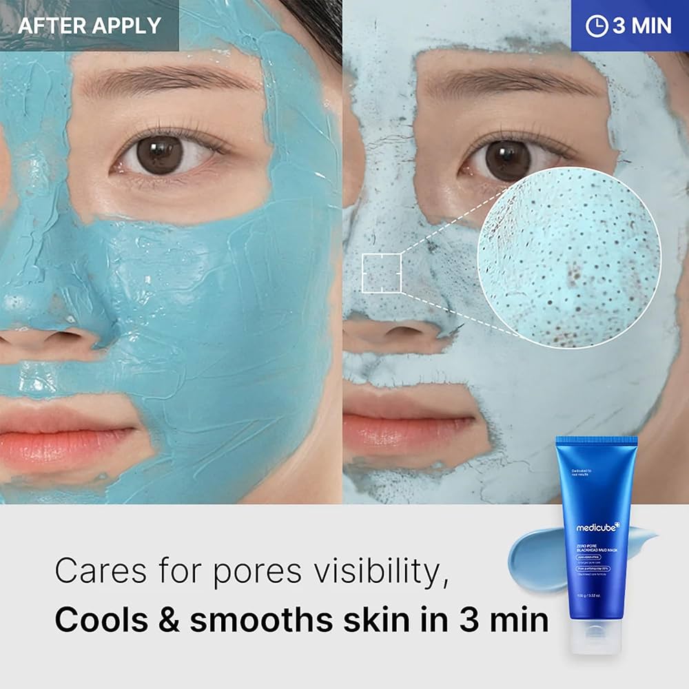 Medicube Zero Pore Blackhead Mud Cleansing Face Mask 100g ماسك طيني منظف للبشرة - Image 4