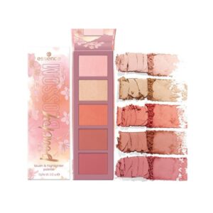 ESSENCE Peachy Blossom Blush & Highlighter Palette لوحة أحمر الخدود والهايلايتر من إيسنس بيتشي بلوسوم