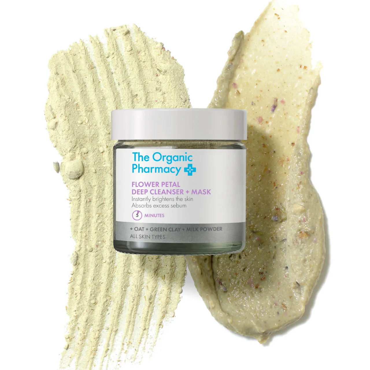 THE ORGANIC PHARMACY FLOWER PETAL DEEP CLEANSER + MASK 40g منظف عميق ببتلات الزهور + قناع - Image 3