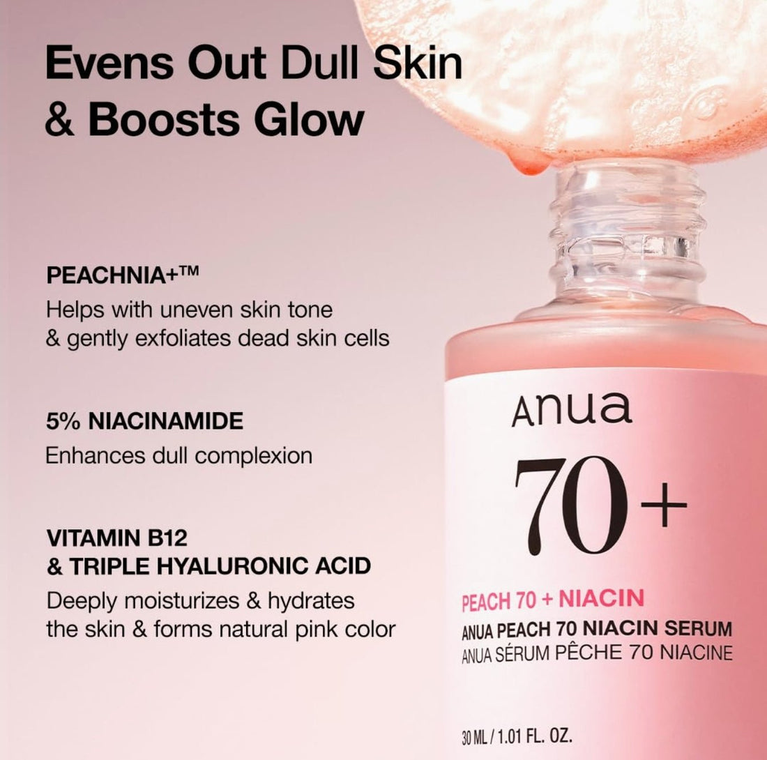 Anua - Peach 70+ NIACIN SERUM أنوا - سيروم غني بالنياسينمايد بالخوخ 70 - Image 3