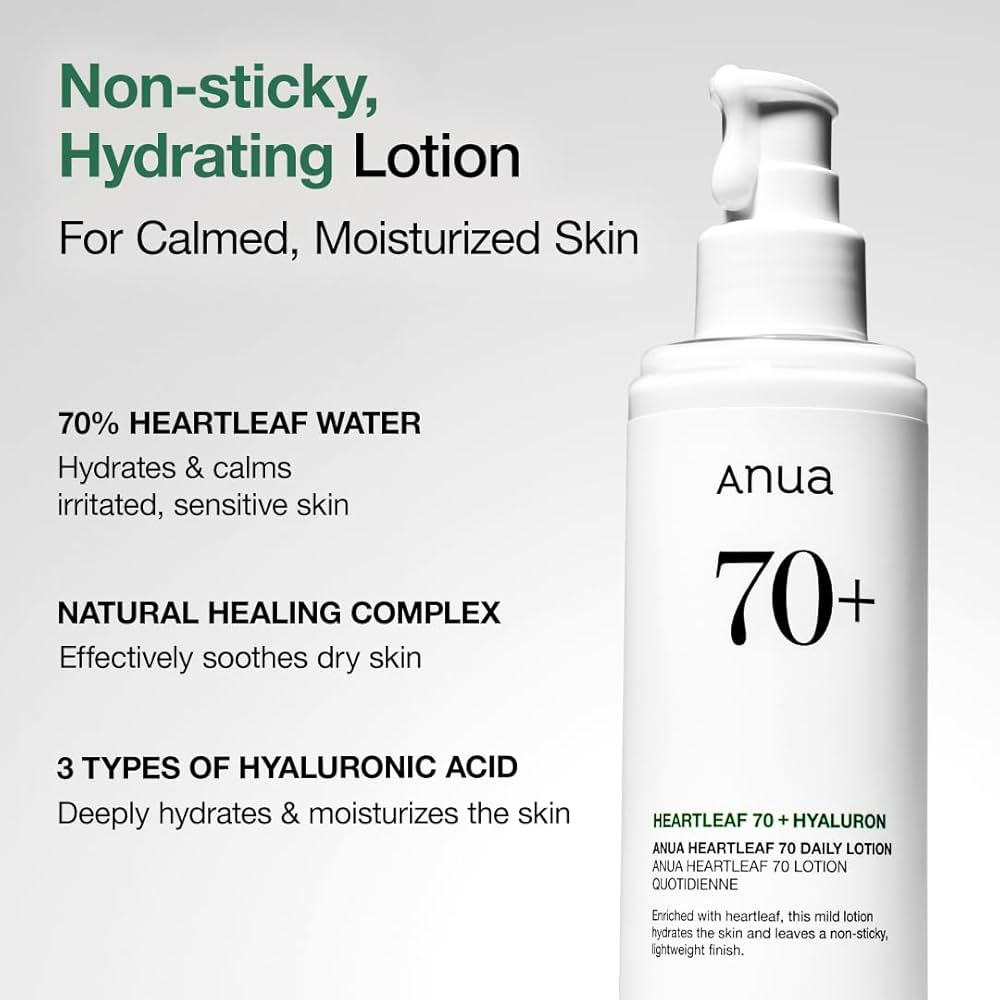 ANUA Heartleaf 70+ Daily Lotion 200ml أنوا لوشن مرطب للبشرة - Image 3
