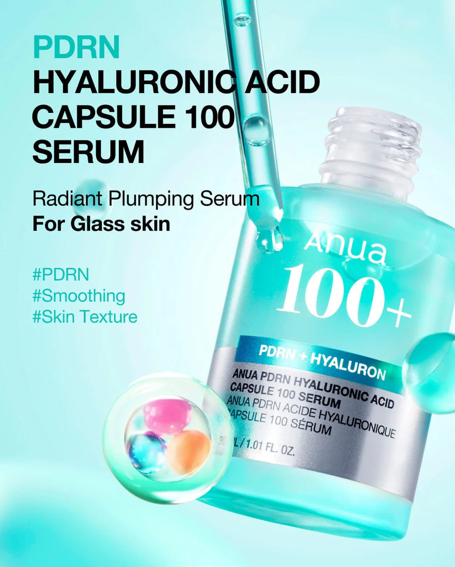 ANUA PDRN HYALURONIC ACID CAPSULE 100 SERUM - 30ML أنوا سيروم الهيالورونيك اسيد + - Image 2