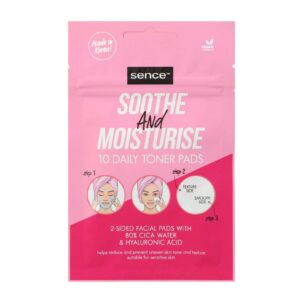 Sence Beauty Soothe & Moisturise 10 Daily Toner Pads 25ml | سينس بيوتي وسائد التونر المرطبة و المهدئة