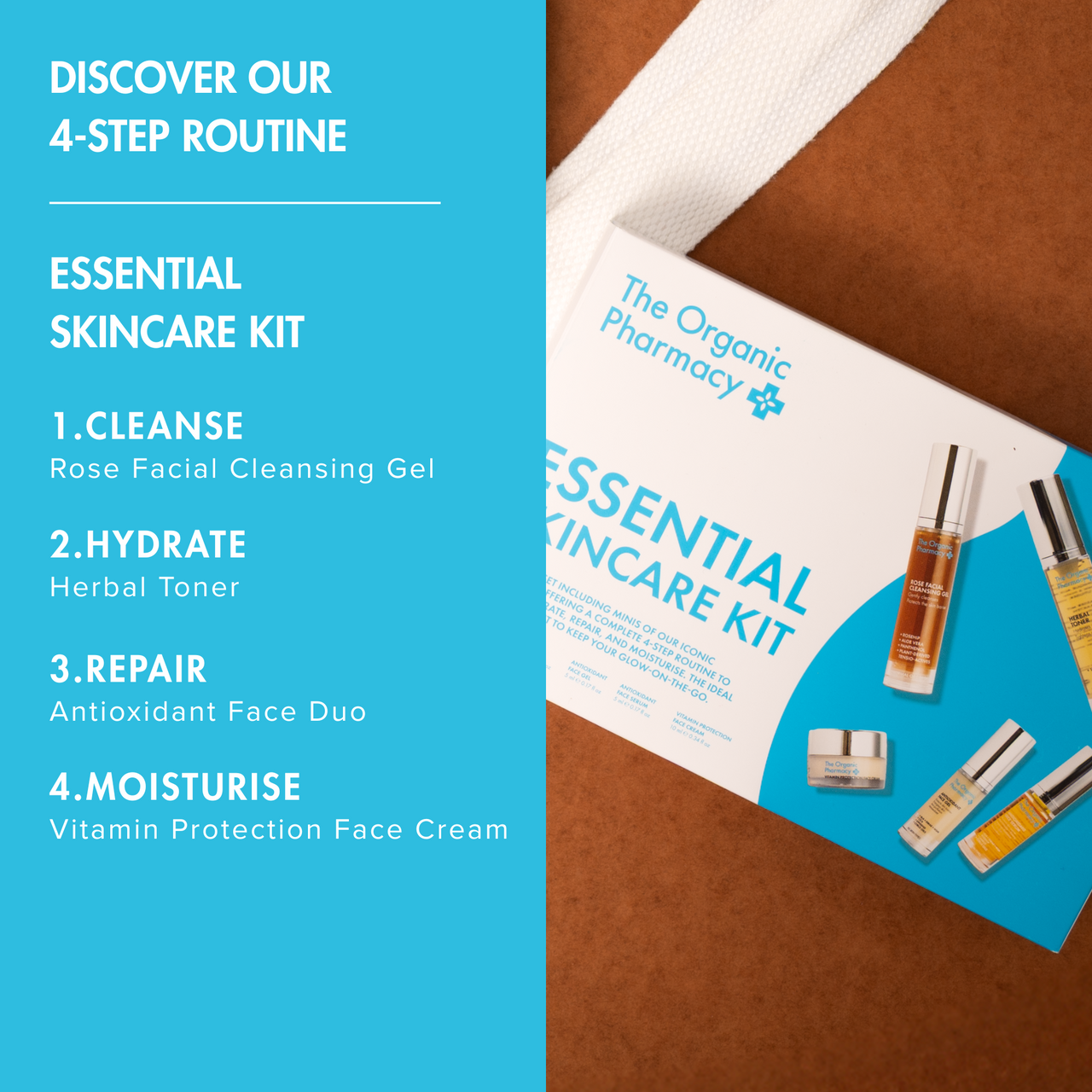 THE ORGANIC PHARMACY Essential Skincare Kit مجموعة العناية الأساسية بالبشرة - Image 2