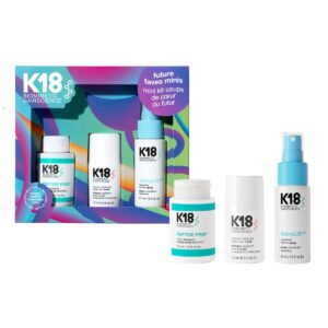 K18 Biomimetic Hairscience Future Faves Minis مجموعة معالجة للشعر التالف