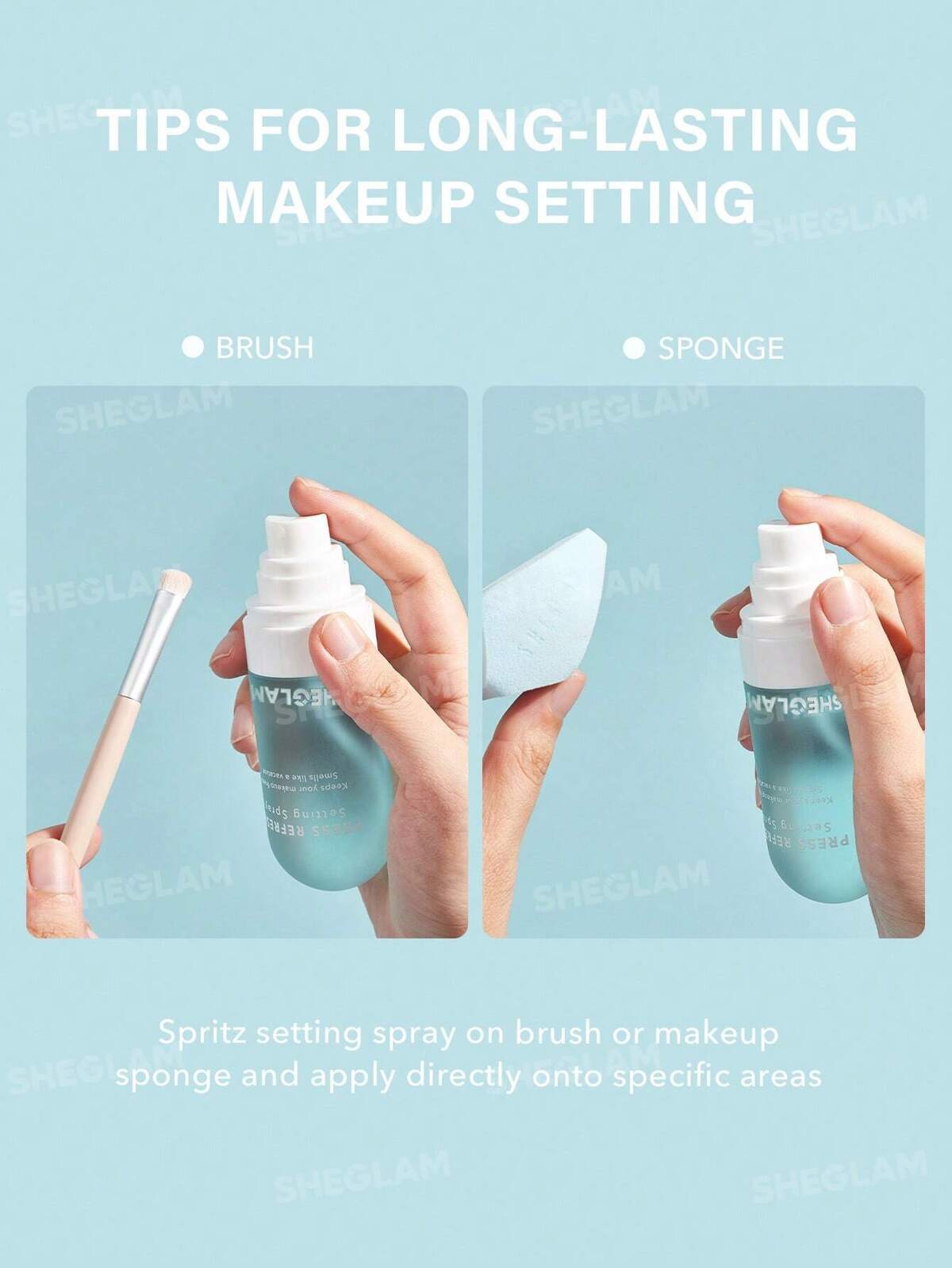 SHEGLAM Press Refresh Setting Spray 55ml شي كلام سبراي مثبت للميكاب - Image 4