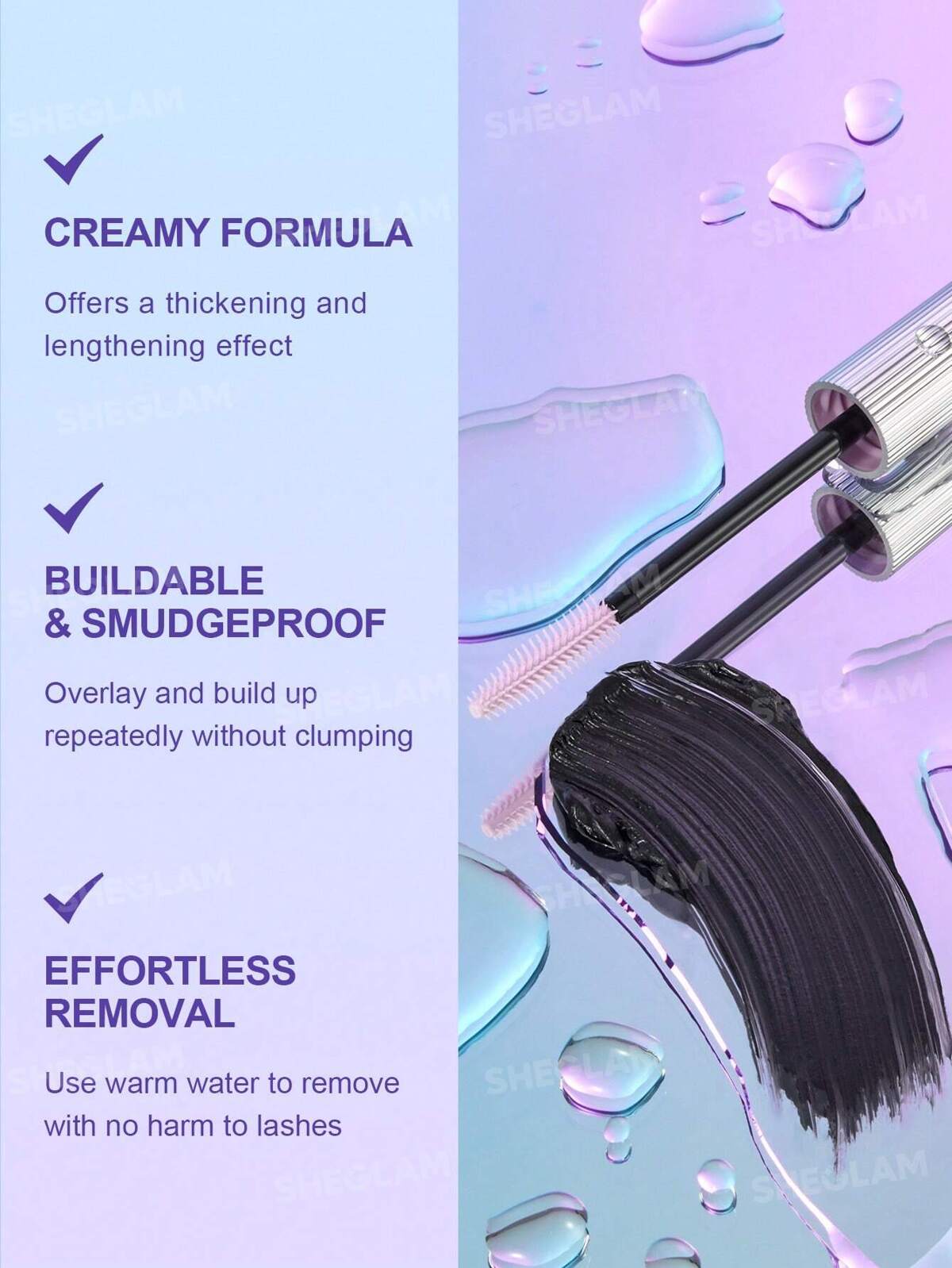 SHEGLAM Flutter Wink Volumizing Mascara - BLACK شي كلام مسكارة مكثفة للرموش - Image 4