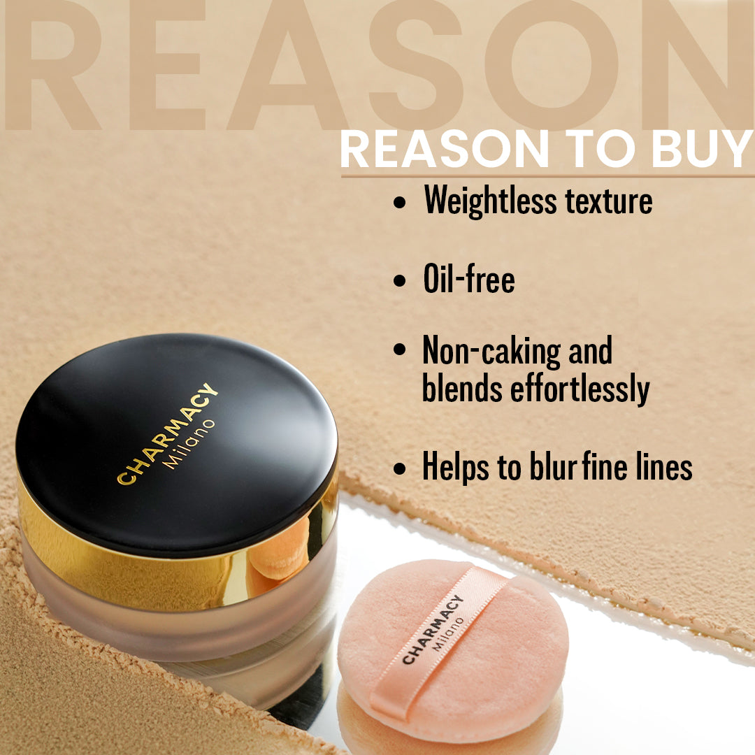 CHARMACY MILANO CMC SET & FIX LOOSE POWDER لوس باودر لتثبيت المكياج من چارمسي - Image 4