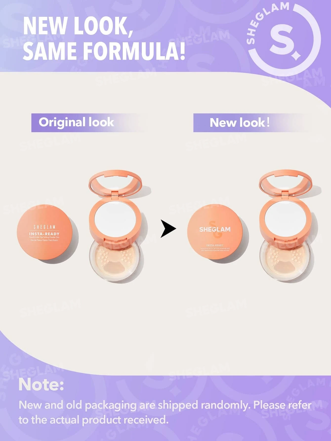 SHEGLAM Insta-Ready Face & Under Eye Setting Powder Duo-Translucent شيكلام باودر تثبيت للمكياج شفاف - Image 9