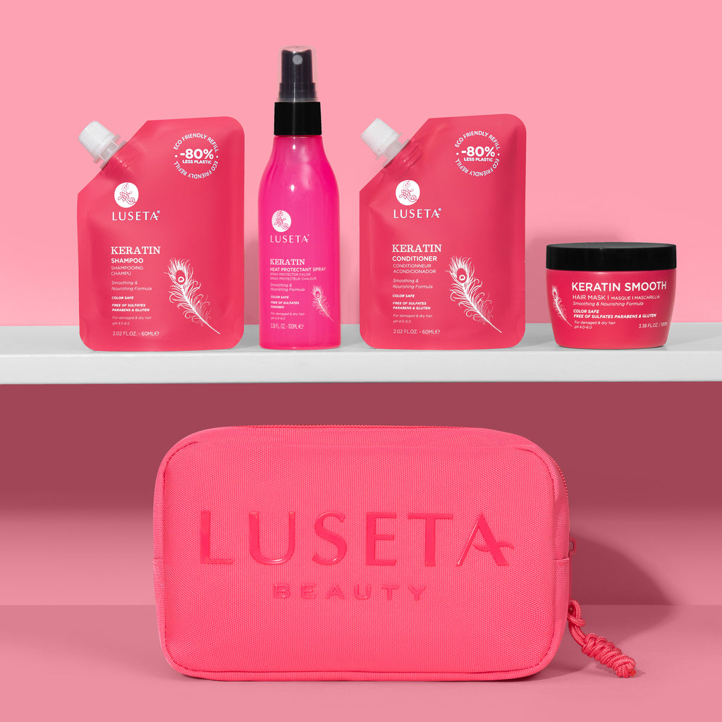LUSETA keratin jet-set hair smooth kit لوسيتا مجموعة العناية بالشعر - Image 2