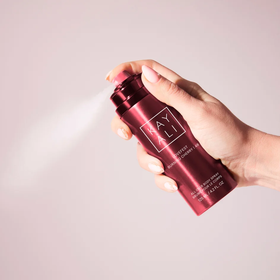 KAYALI Lovefest Burning Cherry 48 All Over Body Spray 125ml خيالي سبراي معطر للجسم - Image 3