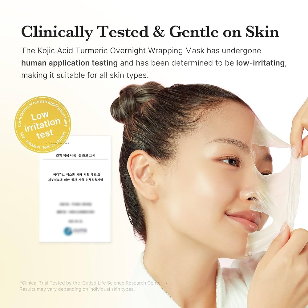 MEDICUBE Kojic Acid Turmeric Night Wrapping Mask75ml مدكيوب ماسك ليلي بالكركم - Image 6