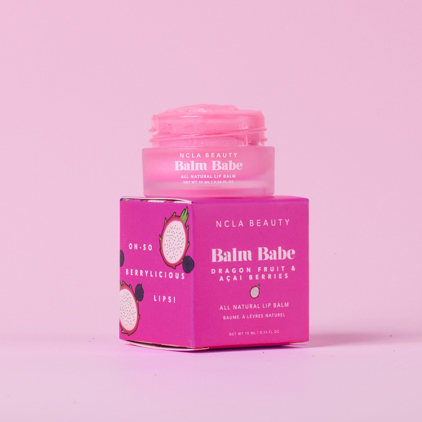 NCLA BEAUTY BALM BABE - DRAGONFRUIT ACAI BERRIES Lip Balm 10ml نگلا بيوتي زبدة مرطبة للشفاه - Image 2