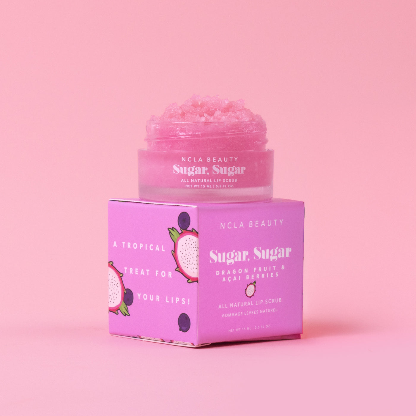 NCLA BEAUTY SUGAR SUGAR - DRAGONFRUIT ACAI BERRIES Lip Scrub 15ml نگلا بيوتي مقشر للشفاه - Image 2