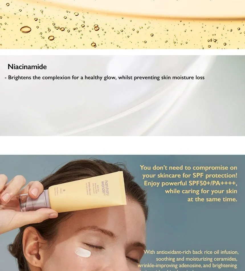 HARUHARU WONDER Black Rice Moisture Airyfit Sunscreen SPF50+ PA++++ 50ml واقي الشمس للبشرة بلاك رايس - Image 5