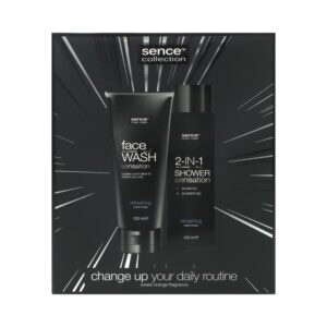 SENCE BEAUTY SENSATION FACE WASH & SHAMPOO & SHOWER GEL 150x200ml مجموعة العناية بالرجال