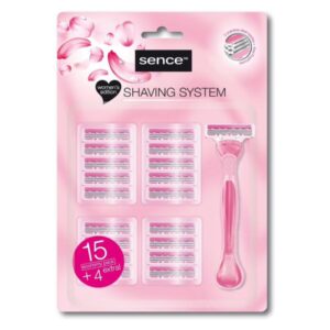 SENCE BEAUTY SHAVING SYSTEM WOMEN S' EDITION بكج شفرات لازالة الشعر للنساء