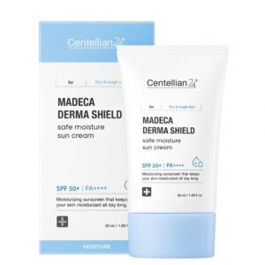 CENTELLIAN MADECA DERMA SHIELD SAFE MOISTURE SUN CREAM 50ml واقي شمس للبشرة من سنتليان