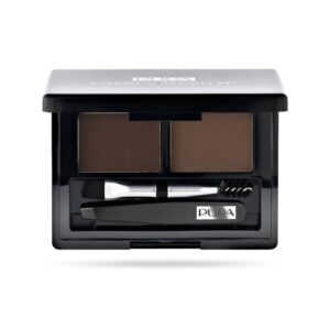 PUPA EYEBROW DESING SET - 003 dark brown باليت للعناية بالحواجب من بوبا