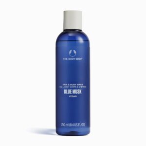 THE BODY SHOP Blue Musk Hair and Body Wash 250ml غسول الشعر والجسم بالمسك الأزرق من ذا بدي شوب