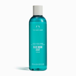 THE BODY SHOP Blue Musk Zest Hair and Body Wash 250ml غسول الشعر والجسم فجر المسك الأزرق من ذا بدي شوب
