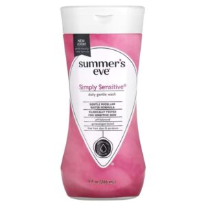 SUMMERS EVE simply sensitive daily gentle wash 266ml سمر ايف غسول للمناطق الحساسة