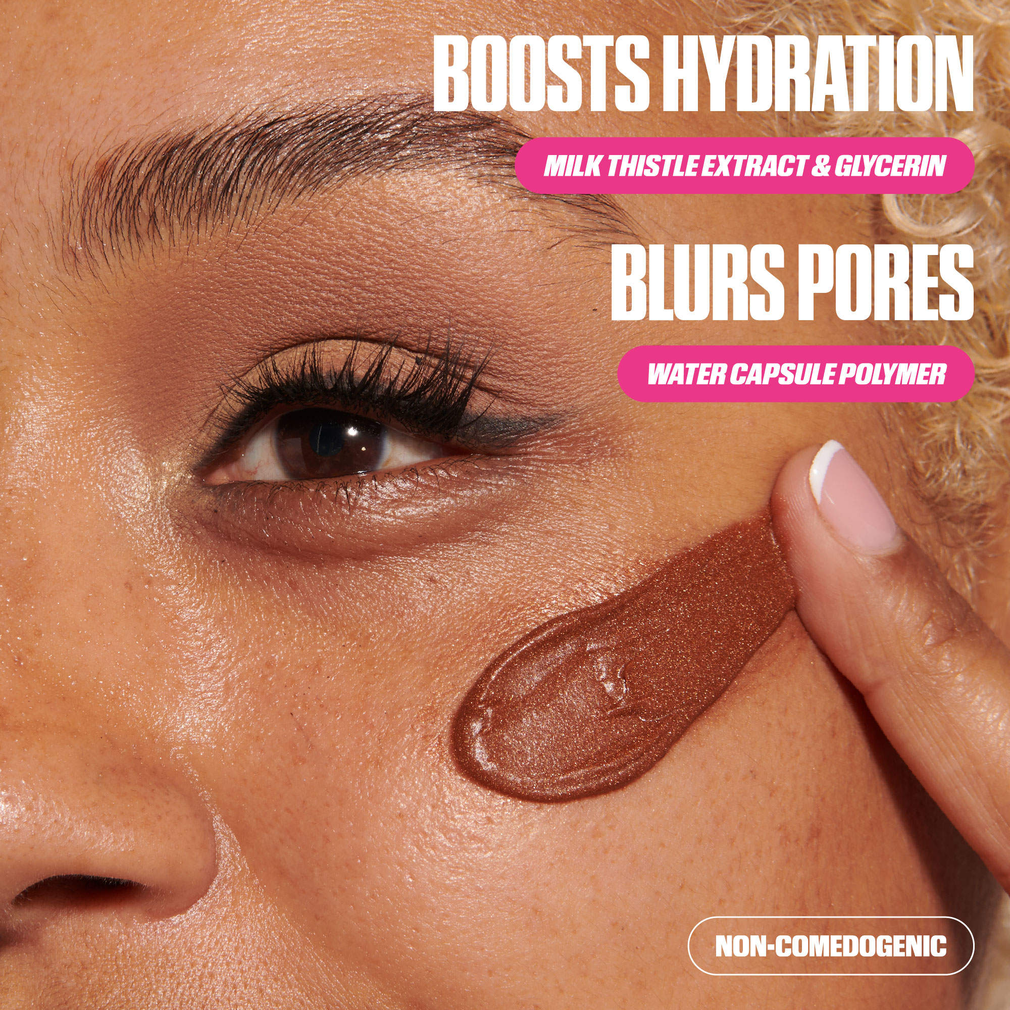 HUDA BEAUTY Easy Blur Silicone-Free Smoothing & Pore-Minimizing Primer - Bronze Fudge 30ml هدى بيوتي برايمر برونزي يخفي المسام للبشرة - Image 5