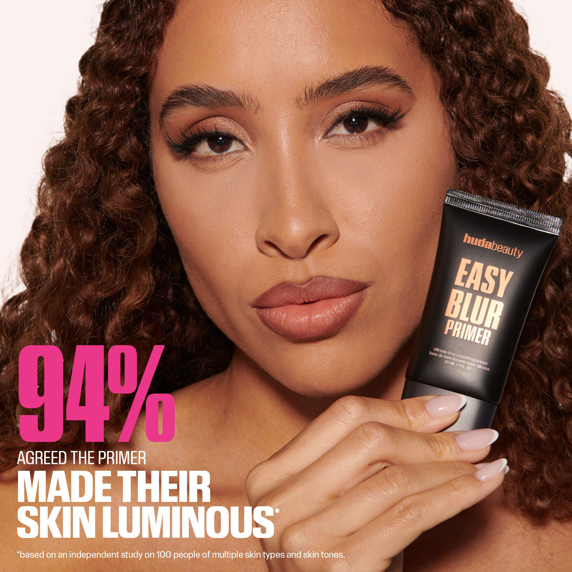 HUDA BEAUTY Easy Blur Silicone-Free Smoothing & Pore-Minimizing Primer - Bronze Fudge 30ml هدى بيوتي برايمر برونزي يخفي المسام للبشرة - Image 6