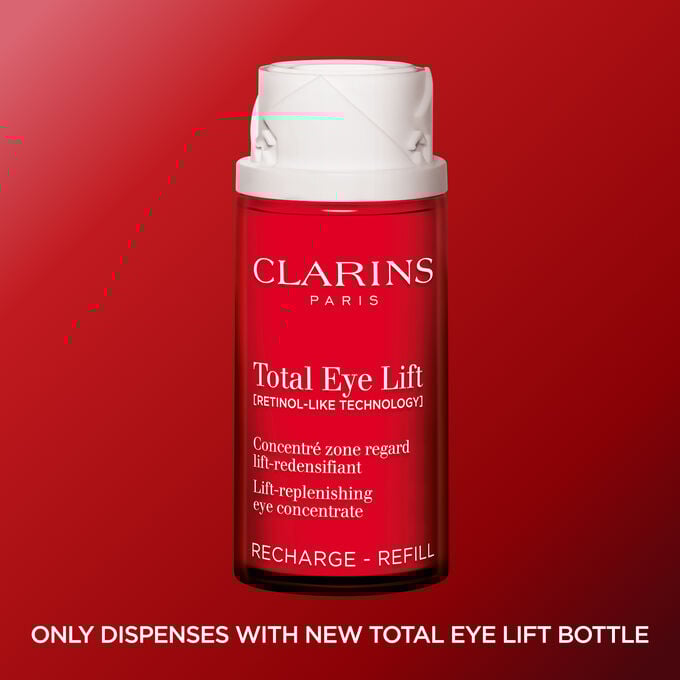 CLARINS Total Eye Lift Eye Cream Refill for Firming, Wrinkles, Dark Circles+ Puffiness 15ml كلارنس كريم العيون توتال آي ليفت لإعادة التعبئة لشد البشرة، وعلاج التجاعيد، والهالات السوداء، والانتفاخات